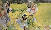 Joaquin Sorolla Sherry grape mining oil painting artist